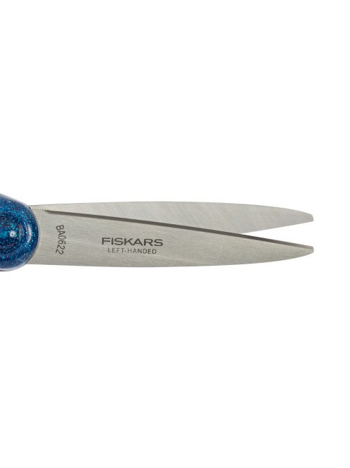 Fiskars Iskolai olló, 18 cm, balkezes - Glitter kék
