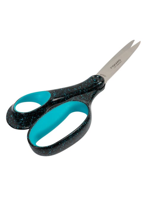 Fiskars Tinédzser olló, 20 cm, balkezes - foltos pávakék
