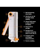 Fiskars Görgős Bypass vágóasztal A4, vastagabb anyagokhoz