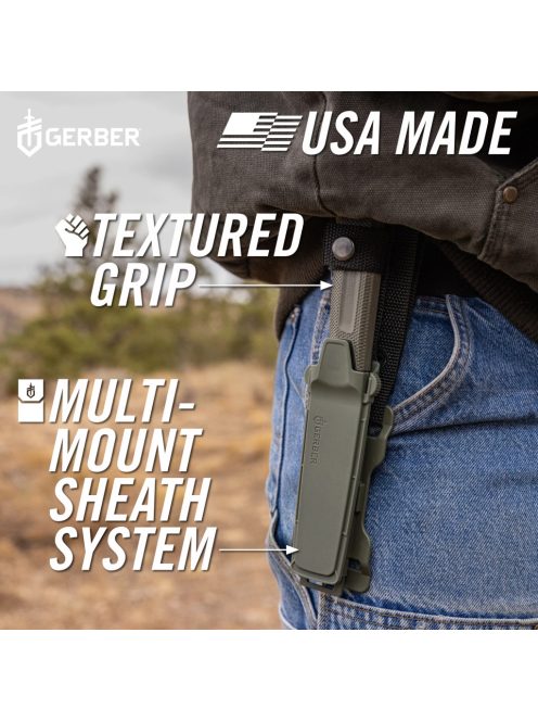 Gerber Strongarm Camp kés, zöld - 25 év garanciával