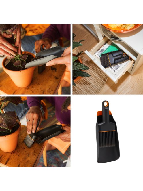 Fiskars Kétoldalú Ültető és Miniseprű szett
