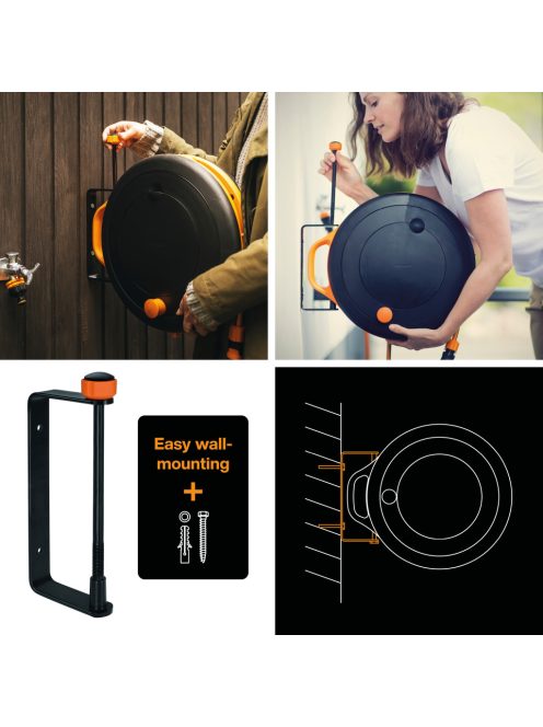Fiskars Comfort S tömlődob szett
