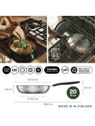 Fiskars Functional Form™ serpenyő, 20 cm, kerámia bevonattal