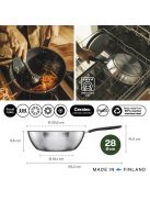 Fiskars Functional Form™ wok serpenyő, 28 cm, kerámia bevonattal