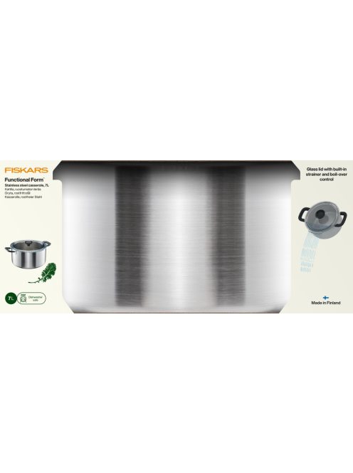 Fiskars Functional Form™ lábas, 7L, rozsdamentes acél