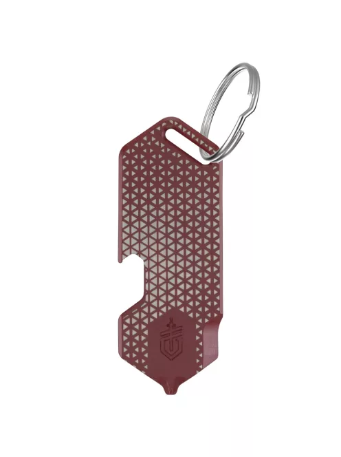Gerber SHARD DT multifunkciós kulcstartóra rögzíthető szerszám, bordó, háromszög mintával