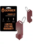 Gerber SHARD DT multifunkciós kulcstartóra rögzíthető szerszám, bordó, háromszög mintával