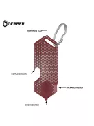 Gerber SHARD DT multifunkciós kulcstartóra rögzíthető szerszám, bordó, háromszög mintával