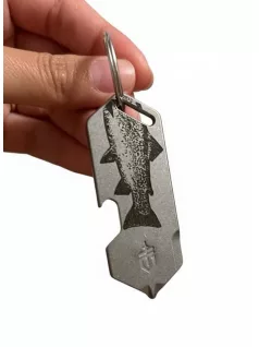  Gerber SHARD DT multifunkciós kulcstartóra rögzíthető szerszám, ezüst, hal mintával