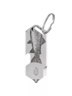   Gerber SHARD DT multifunkciós kulcstartóra rögzíthető szerszám, ezüst, hal mintával