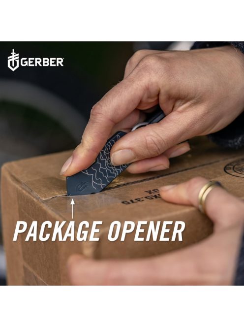 Gerber SHARD DT multifunkciós kulcstartóra rögzíthető szerszám, fekete, agancs mintával