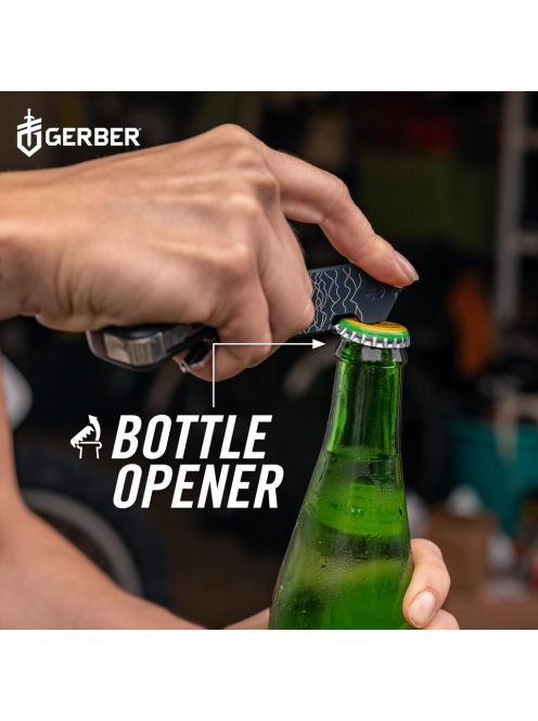 Gerber SHARD DT multifunkciós kulcstartóra rögzíthető szerszám, fekete, agancs mintával