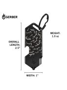 Gerber SHARD DT multifunkciós kulcstartóra rögzíthető szerszám, fekete, agancs mintával