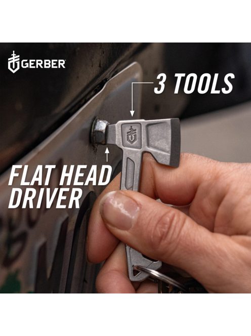 Gerber HATCHET kulcstartóra rögzíthető csomagnyitó, ezüst színű