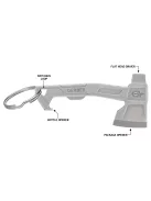 Gerber HATCHET kulcstartóra rögzíthető csomagnyitó, ezüst színű