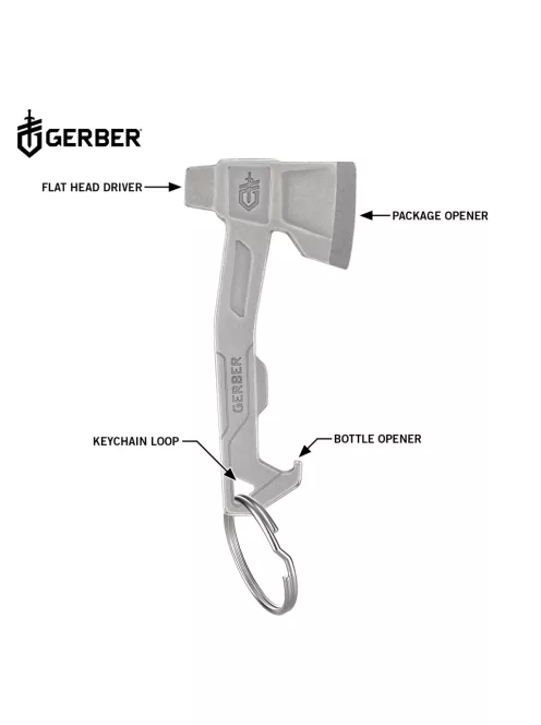 Gerber HATCHET kulcstartóra rögzíthető csomagnyitó, ezüst színű