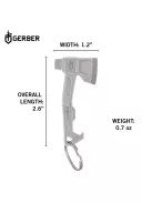 Gerber HATCHET kulcstartóra rögzíthető csomagnyitó, ezüst színű