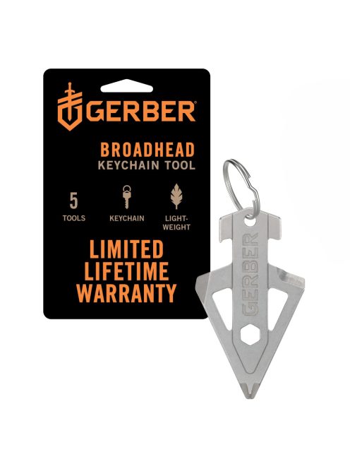 Gerber BROADHEAD kulcstartóra rögzíthető multifunkciós eszköz, ezüst