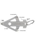 Gerber BROADHEAD kulcstartóra rögzíthető multifunkciós eszköz, ezüst