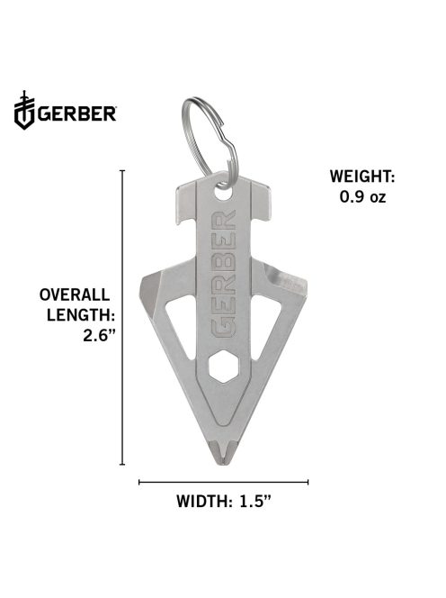 Gerber BROADHEAD kulcstartóra rögzíthető multifunkciós eszköz, ezüst