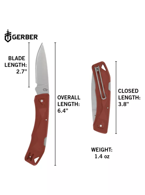 Gerber LST ULTRA zsebkés, övcsipesszel (bliszter), Piros - 25 év garanciával