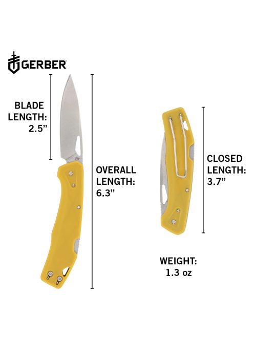 Gerber LST zsebkés (bliszter), sárga - 25 év garanciával