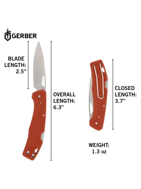 Gerber LST zsebkés (bliszter), narancssárga - 25 év garanciával