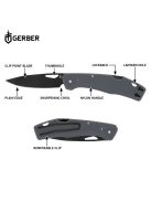 Gerber LST zsebkés (bliszter), szürke - 25 év garanciával