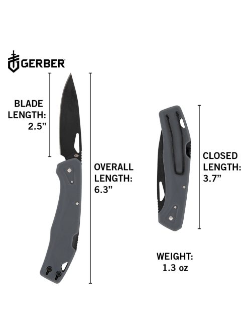 Gerber LST zsebkés (bliszter), szürke - 25 év garanciával
