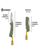 Gerber LST MINI, zsebkés, zöld - 25 év garanciával