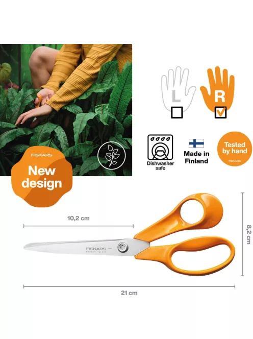 Fiskars Classic univerzális kerti olló, 21 cm - 25 év garanciával 