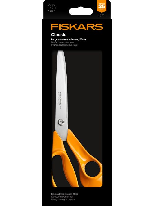 Fiskars Classic nagy univerzális kézműves és textil olló, 25 cm - 25 év garanciával (A 1005151-es szabóolló utódja)