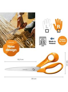   Fiskars Classic nagy univerzális barkácsolló, 25 cm - 25 év garanciával 