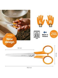   Fiskars Classic kis univerzális háztartási olló, 16 cm - 25 év garanciával 