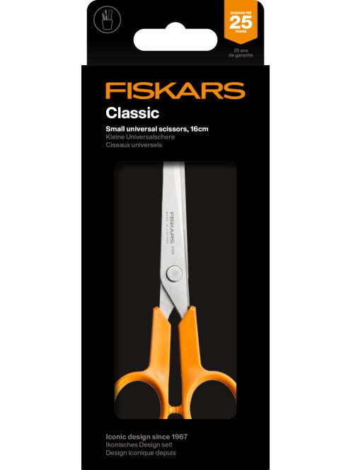 Fiskars Classic kis univerzális kézműves olló, 16 cm - 25 év garanciával 