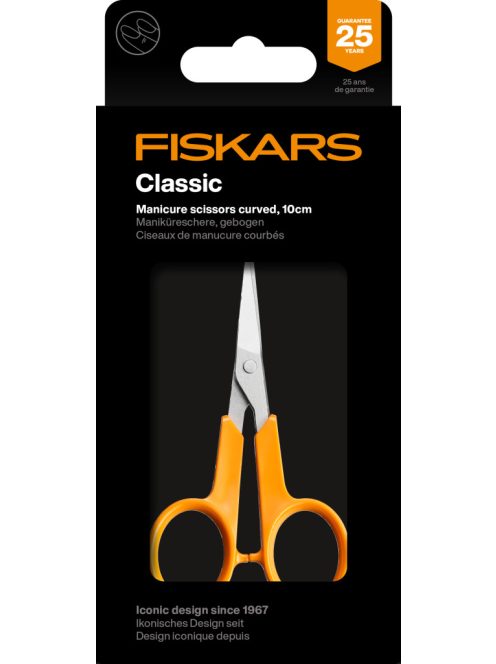 Fiskars Classic körömvágó olló, hajlított, 10 cm - 25 év garanciával 
