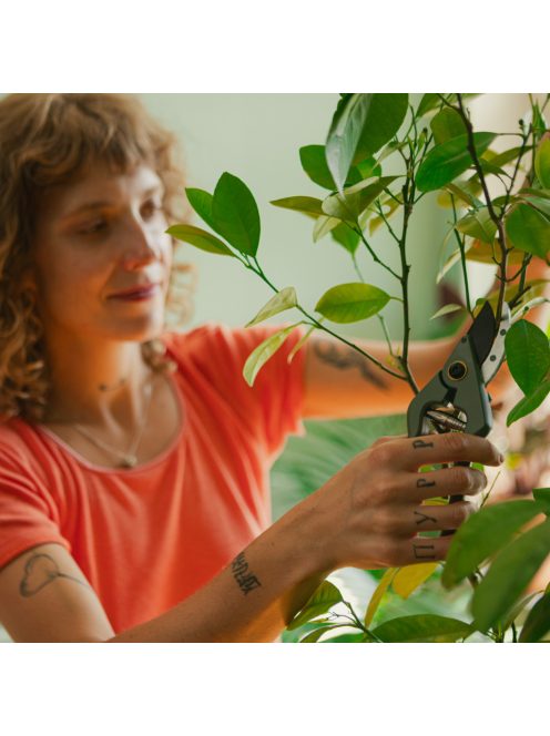 Fiskars Plant Care Metszőolló tartóval, olivazöld színű