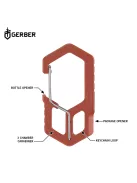 Gerber CARABINER, kulcstartóra rögzíthető, narancssárga