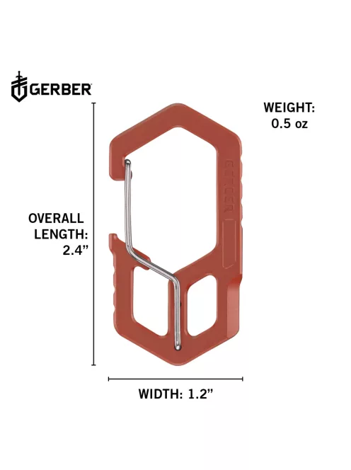 Gerber CARABINER, kulcstartóra rögzíthető, narancssárga