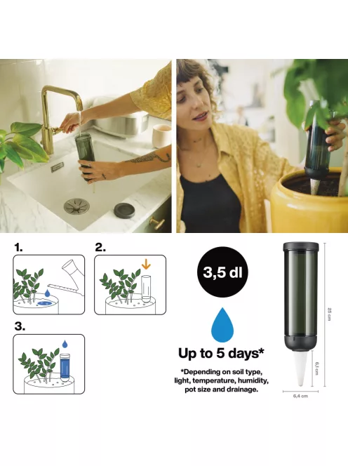 Fiskars Plant Care Automatikus öntözőtüske 3,5 dl-es víztartállyal (1075380)