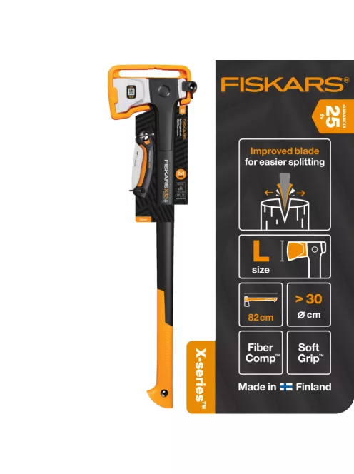 Fiskars X32 hasítófejsze L - 25 év garanciával +  SW68 összecsukható fűrész (1075435)