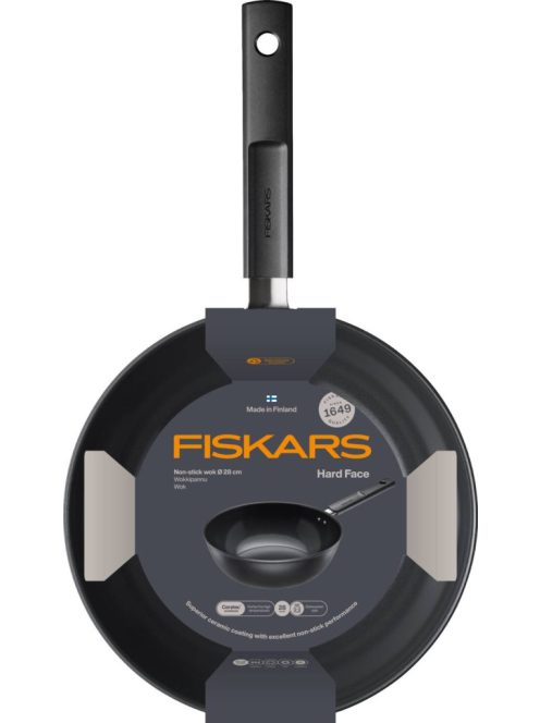 Fiskars Hard Face wok, 28 cm, kerámiabevonatos