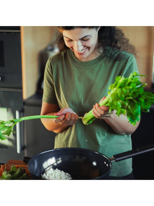 Fiskars Hard Face wok, 28 cm, kerámiabevonatos