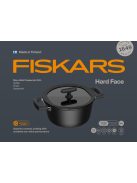 Fiskars Hard Face alumínium lábas, 3,5 L, kerámiabevonatos