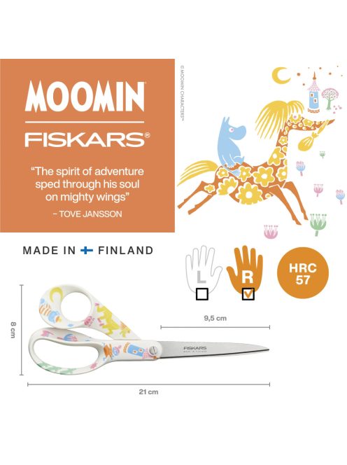 Fiskars Moomin általános olló, Party, 21 cm