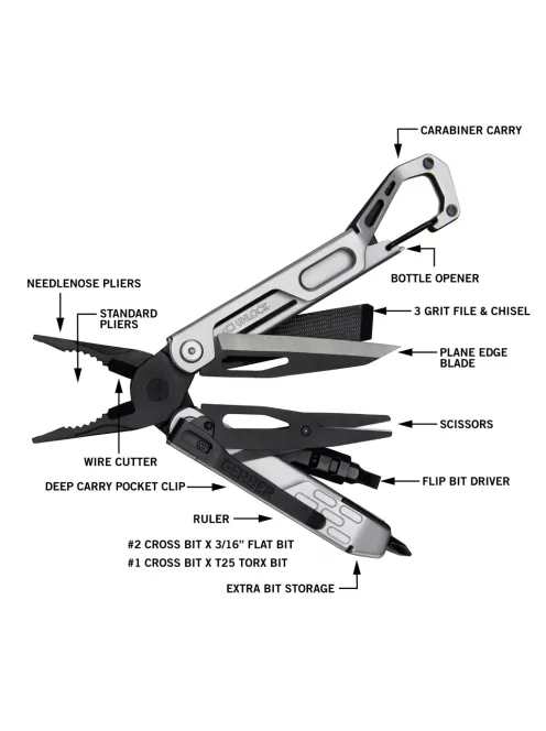 Gerber Stakeout Dive Kombinált szerszám, ezüst - 25 év garanciával (1077539)