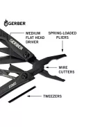 Gerber DIME kulcstartóra rögzíthető multiszerszám, fekete (Mini csomagolás)