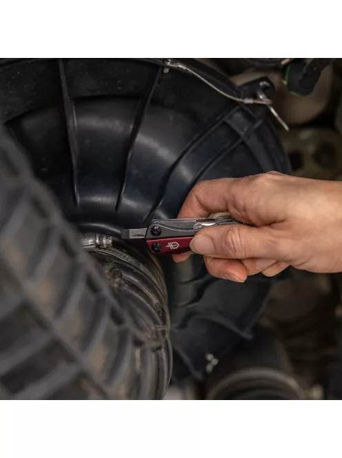 Gerber DIME kulcstartóra rögzíthető multiszerszám, bordó-fekete (Mini csomagolás)