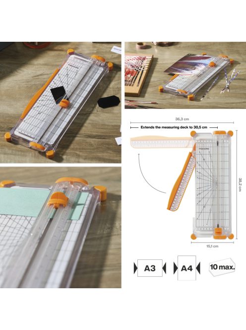 Fiskars SureCut™ vágóasztal A4, papírhoz, keskeny talppal