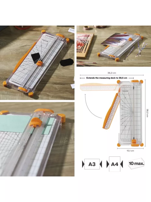 Fiskars SureCut™ Papír Vágóasztal A4, keskeny talppal